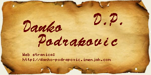 Danko Podrapović vizit kartica